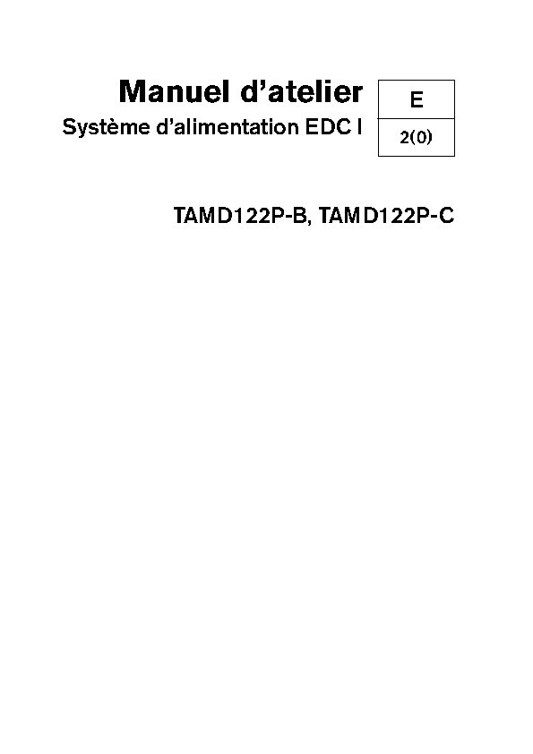 7741911 M.ATELIER D122 Système Alimentation EDC I